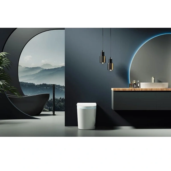 Унитаз напольный Abber Bequem с функцией биде, сиденье с микролифтом , с антивсплеском, c функцией биде - фото 5