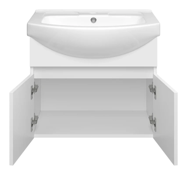 Тумба под раковину подвесная Misty Монро 65 см белая - фото 4