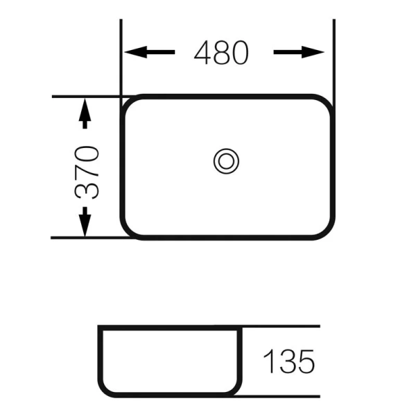 Раковина Grossman 48 см серая матовая, современные, hi-tech - фото 2