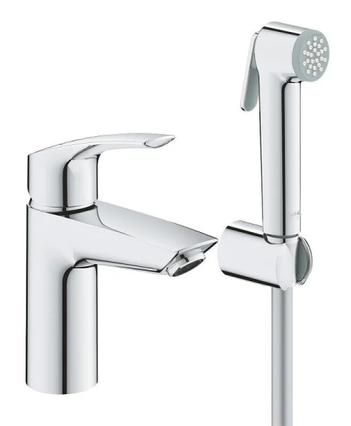 Смеситель для раковины Grohe Eurosmart с гигиеническим душем - фото 1