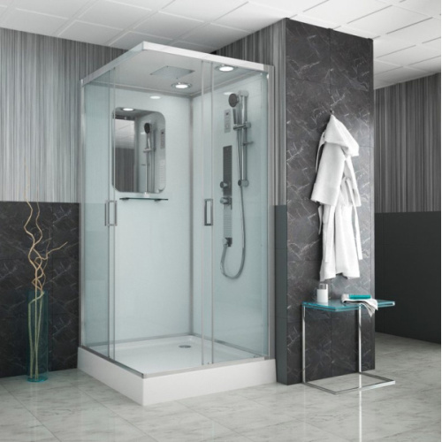 Душевая кабина Niagara Premium 90х90 см профиль хром, квадратные - фото 2