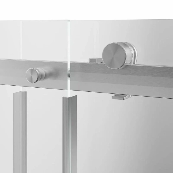 Душевая дверь в нишу Kerama Marazzi Cristallo 120 см профиль брашированный никель - фото 4