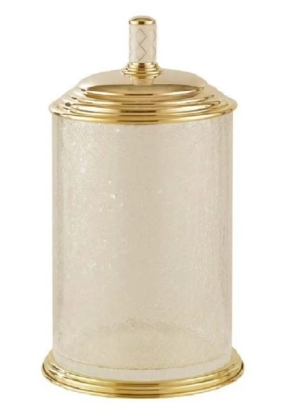 Мусорное ведро Boheme Murano декор белый - фото 1