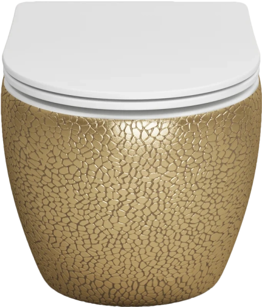 Унитаз подвесной Grossman Color золото/белый, фаянс, керамика - фото 8