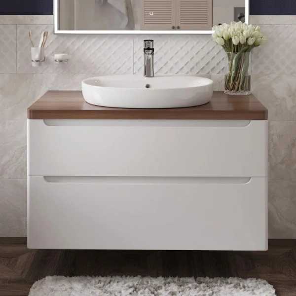 Раковина Brevita Doppio 60 см белая, белые - фото 4