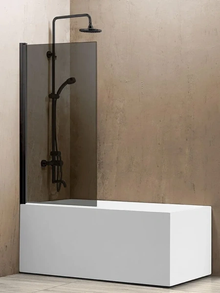 Шторка для ванны Vincea 80х140 см стекло тонированное - фото 1