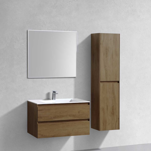 Тумба под раковину подвесная Vincea Luka 79,2 см T.Oak, современная, hi-tech - фото 3