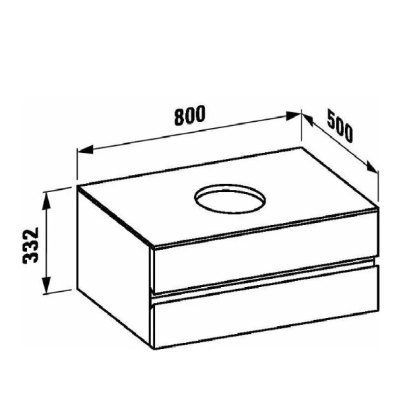 Тумба под раковину подвесная Laufen Ilbagnoalessi One 80 см белый глянец - фото 2