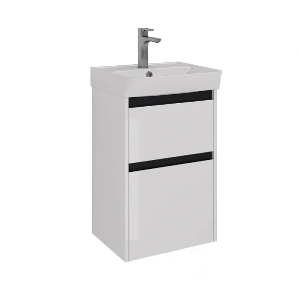 Тумба с раковиной Lemark Combi LM03C45T 45 см 2 выдвижных ящика