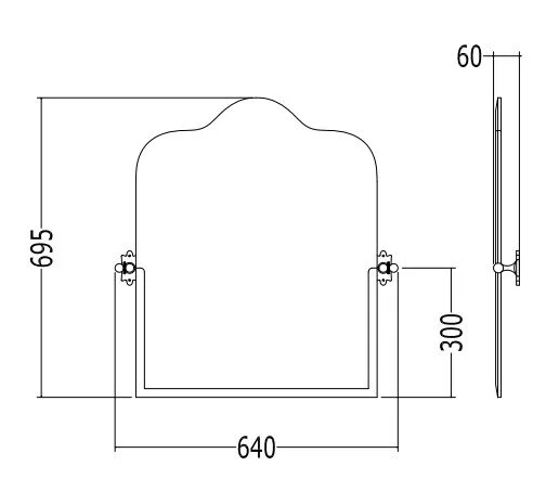 Зеркало Devon & Devon Mayfair 64 см хром - фото 2