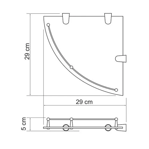Полочка для ванной WasserKRAFT угловая - фото 2