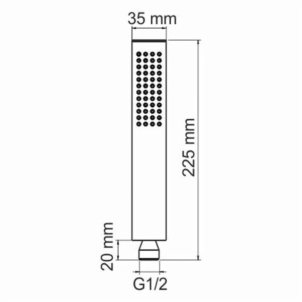 Лейка для душа WasserKRAFT Glan черный глянец - фото 2