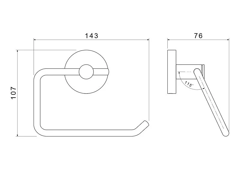 Бумагодержатель Акватек Европа оружейная сталь - фото 2