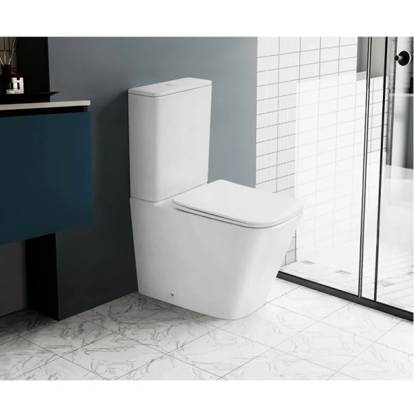 Унитаз компакт Abber Rechteck AC1210TM безободковый - фото 4