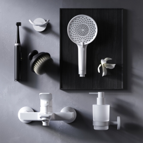 Смеситель для ванны Am.Pm X-Joy белый, с 2 монтажными отверстиями - фото 9