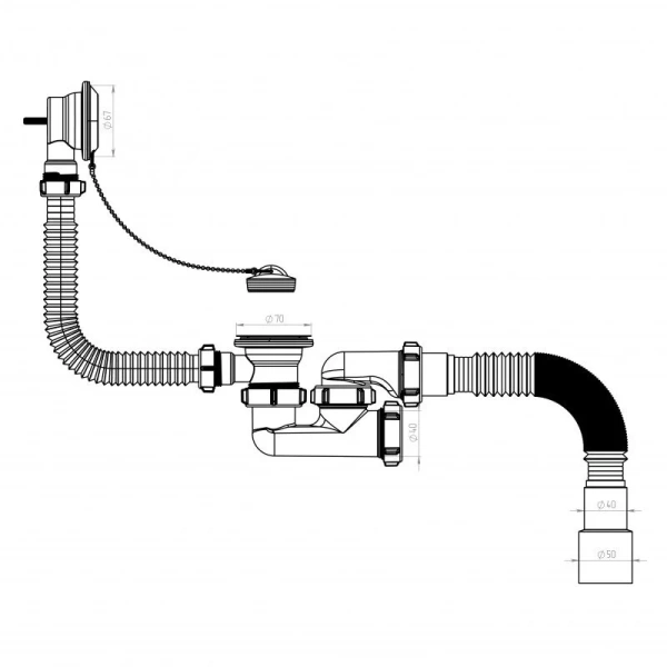 Слив-перелив Niagara хром - фото 2