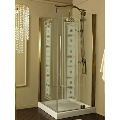 Душевой уголок правый, декор стекла Contemporaneo, Eurodesign C-BOX-DOC-A80-DX