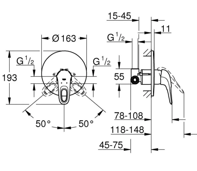 Смеситель для душа Grohe Eurostyle New 23725003 - фото 2