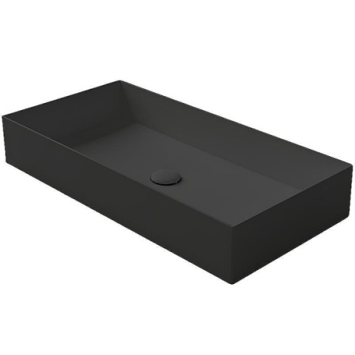 Раковина Simas Agile 80 см чёрный матовый - фото 1