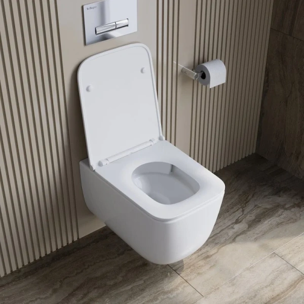 Унитаз подвесной BelBagno Lucie безободковый, с горизонтальным, прямым выпуском - фото 7