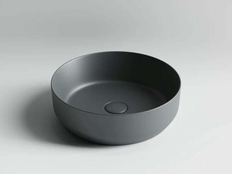 Раковина Ceramica Nova Element 39 см темный антрацит матовая, черные - фото 4