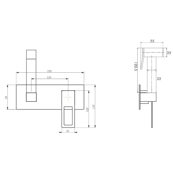 Гигиенический душ со смесителем Boheme Q черный/синий, для туалета - фото 2