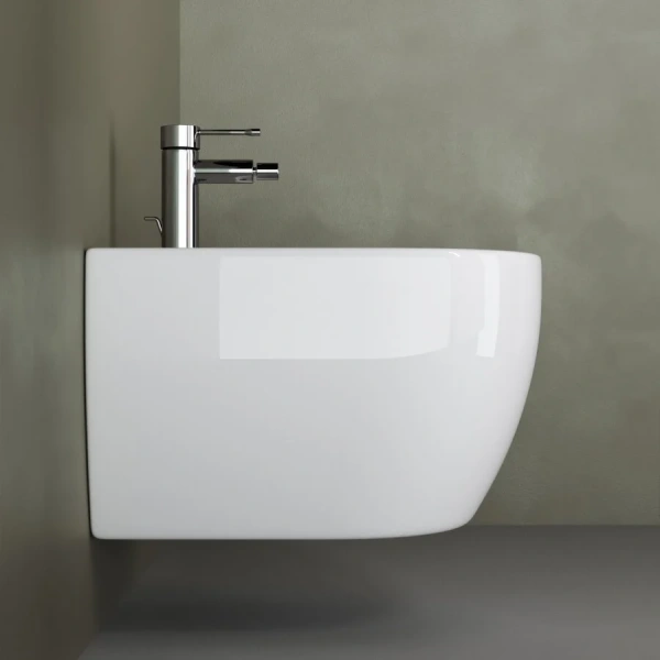 Биде подвесное Ceramica Nova Play CN3002 с донным клапаном, белые, черные - фото 5