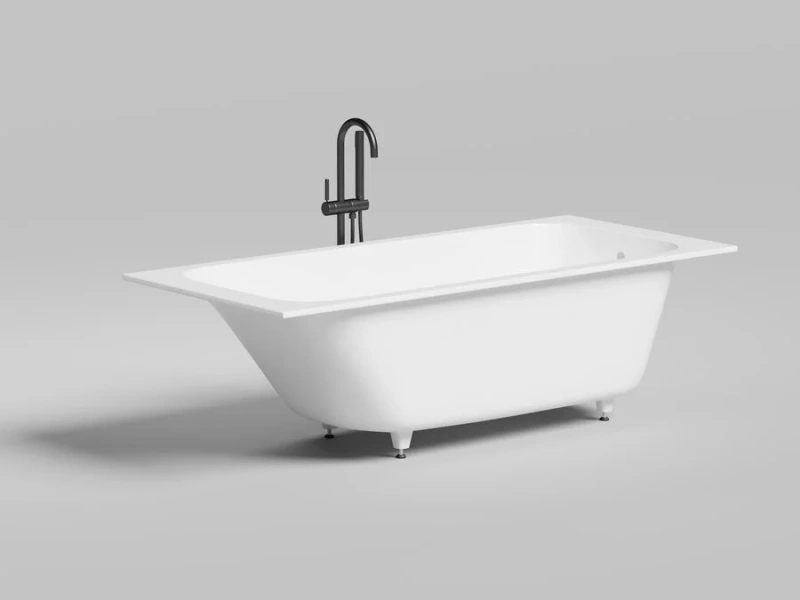 Ванна из искусственного камня Salini Orlando 180x80 см S-Stone белая матовая, 180x80 см - фото 4