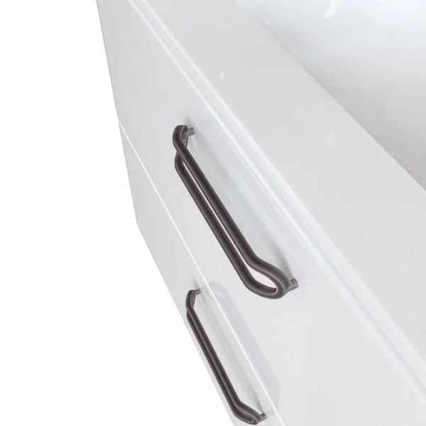 Тумба с раковиной напольная IDDIS Brick 100 см белая, белая - фото 7