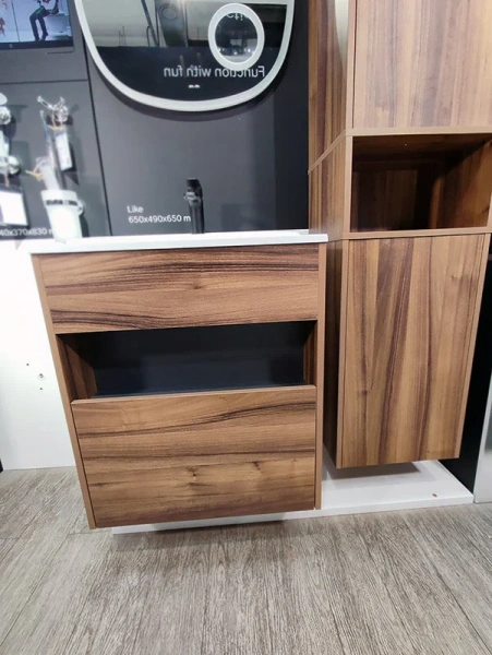 Тумба с раковиной подвесная Am.Pm Func M8FFUX0601 60 см МДФ, окрашенные, под дерево - фото 9