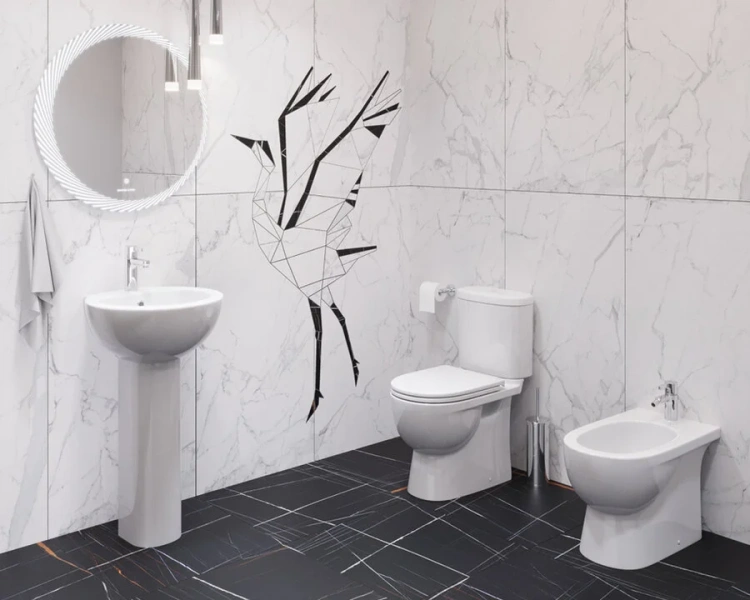 Раковина Sanita Luxe Art 50 см фарфор, одинарные - фото 8