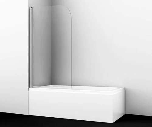 Шторка для ванны WasserKRAFT Leine 80x140 см профиль хром - фото 1