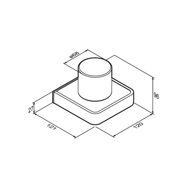 Стакан для ванной Damixa Jupiter с настенным держателем - фото 2