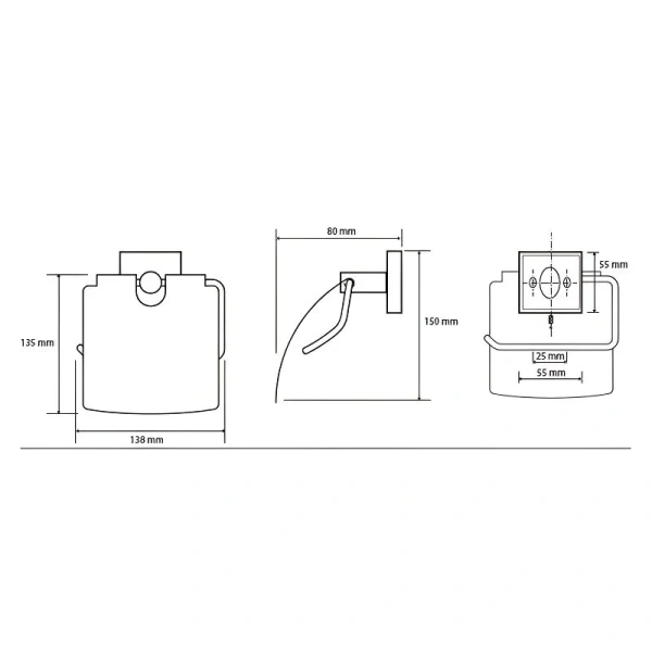 Бумагодержатель Bemeta Beta с крышкой - фото 2