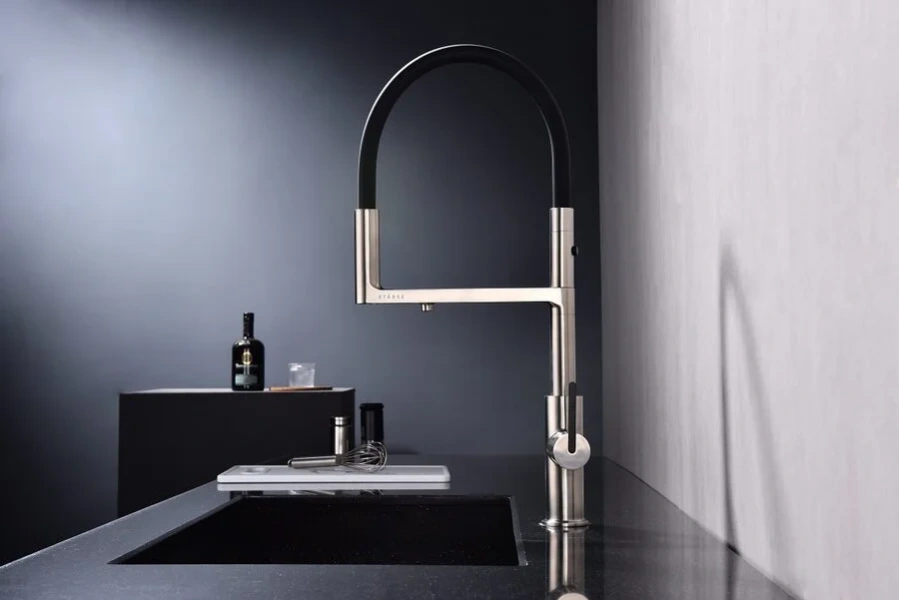 Смеситель для питьевой воды Paulmark Tornado никель, с поворотным изливом, с длинным изливом, с двумя изливами, с гибким изливом - фото 7