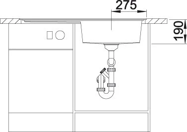 Мойка для кухни, чаша слева, цвет кофе, Blanco Zenar XL 6 S-F index_2 - фото 5