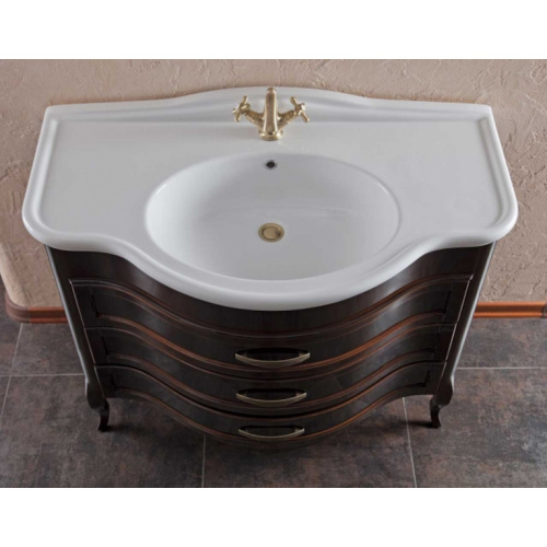 Тумба для раковины, цвет тёмное дерево глянец, фурнитура бронза, La Beaute Joanna index_2 - фото 5