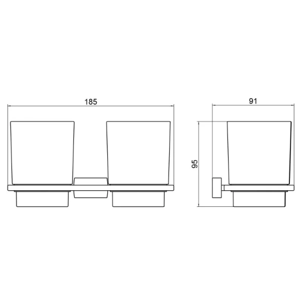 Стакан для ванной Timo Torne хром - фото 2