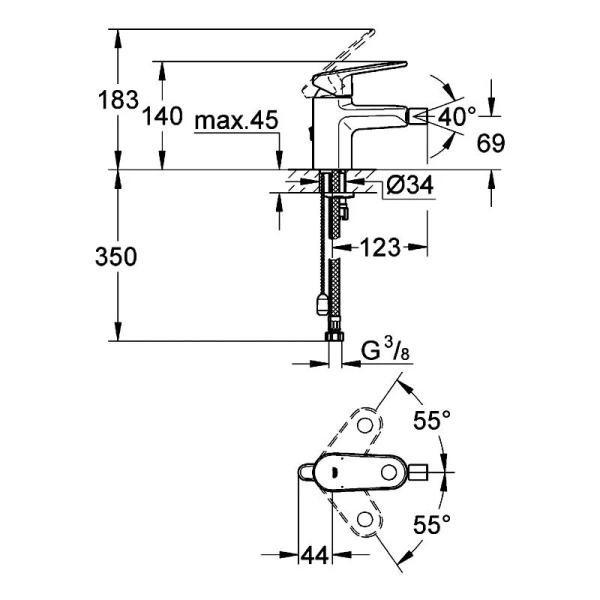 Смеситель для биде Grohe Europlus 2 32623002 - фото 2