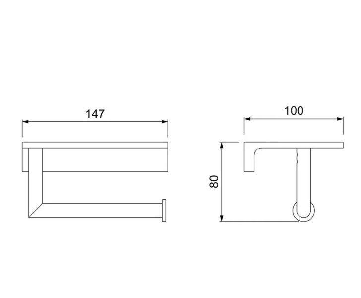 Бумагодержатель Timo Saona розовое золото, современные, hi-tech - фото 2
