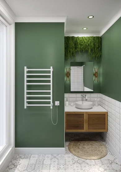 Полотенцесушитель электрический Ника Step 80х40 см белый матовый, без полки, неповоротные, с терморегулятором  - фото 6