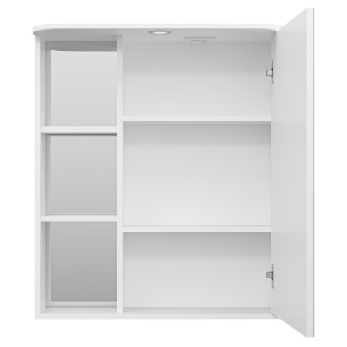 Зеркальный шкаф, зеркало справа, полочки слева, Misty Венера П-Внр04070 index_1 - фото 4