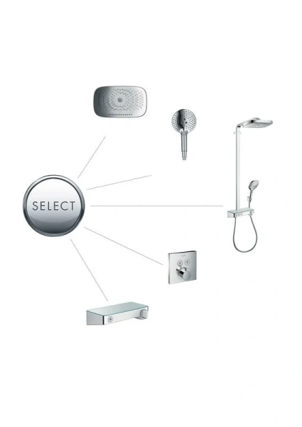 Лейка для душа Hansgrohe Raindance Select S матовый черный, душевые лейки - фото 2