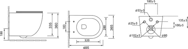 Унитаз подвесной Grossman Color голубой матовый index_1 - фото 10