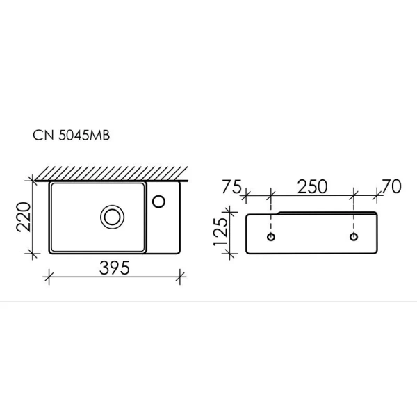 Раковина Ceramica Nova Element 40 см черная, современные, hi-tech - фото 2