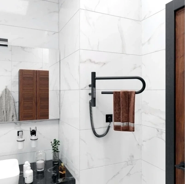 Полотенцесушитель электрический Vincea 39х25 см черный - фото 3