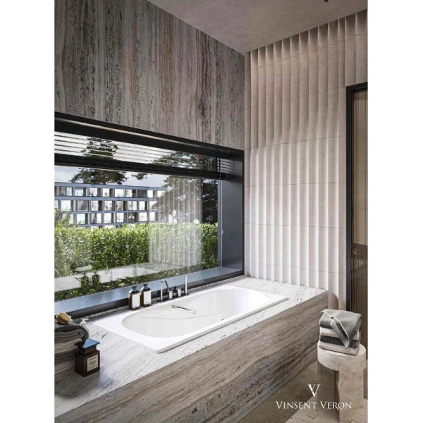 Чугунная ванна Vinsent Veron Haiti VHT1708042H, 170 x 80 см, с отверстиями под ручки, цвет белый - фото 3