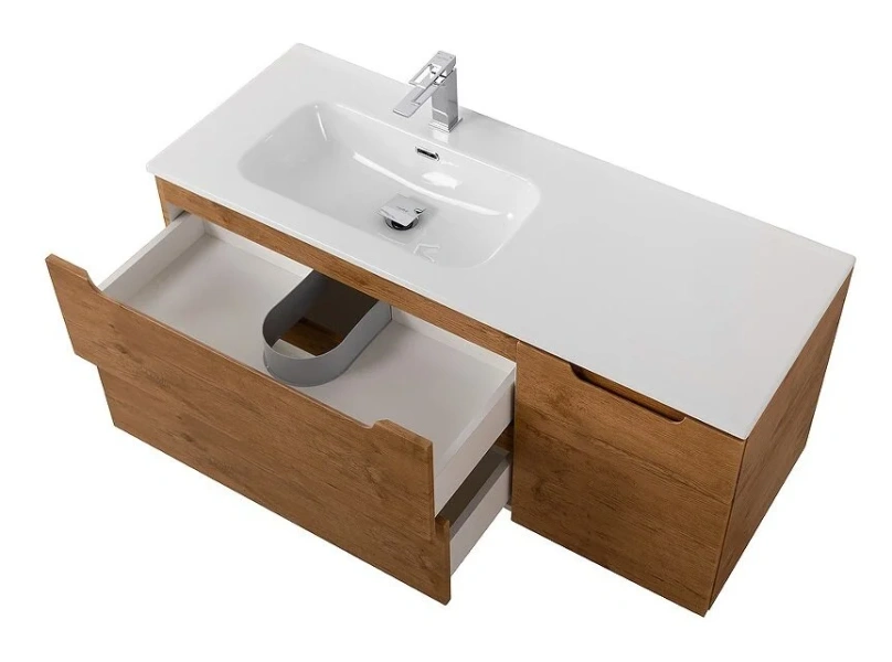 Тумба под раковину подвесная BelBagno Etna 120 см левосторонняя Rovere Nature, моноблок - фото 5