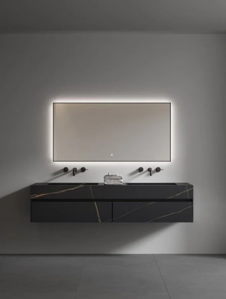 Зеркало с подсветкой Boheme 140 см графит матовый - фото 3