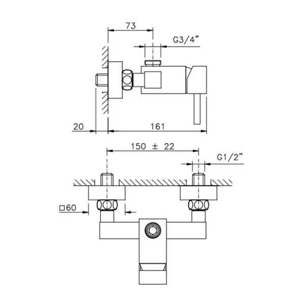 Смеситель для душа Nicolazzi Antelao 3825 - фото 3